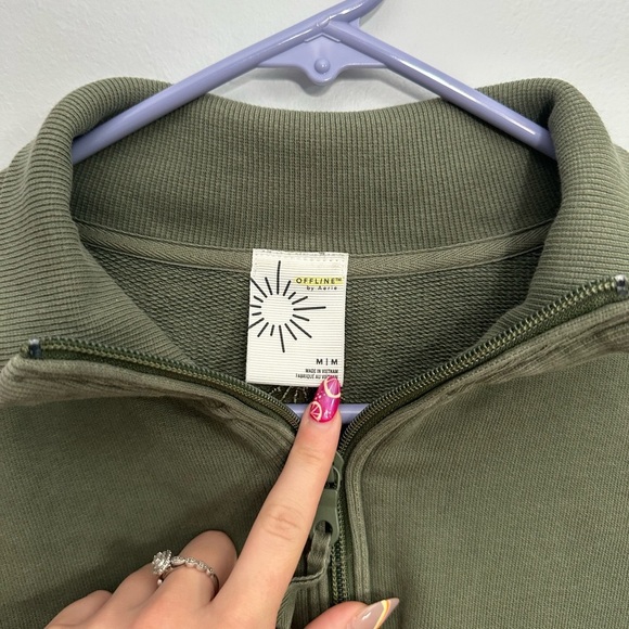 Aerie Quarter Zip Cropped - Picture 4 of 4